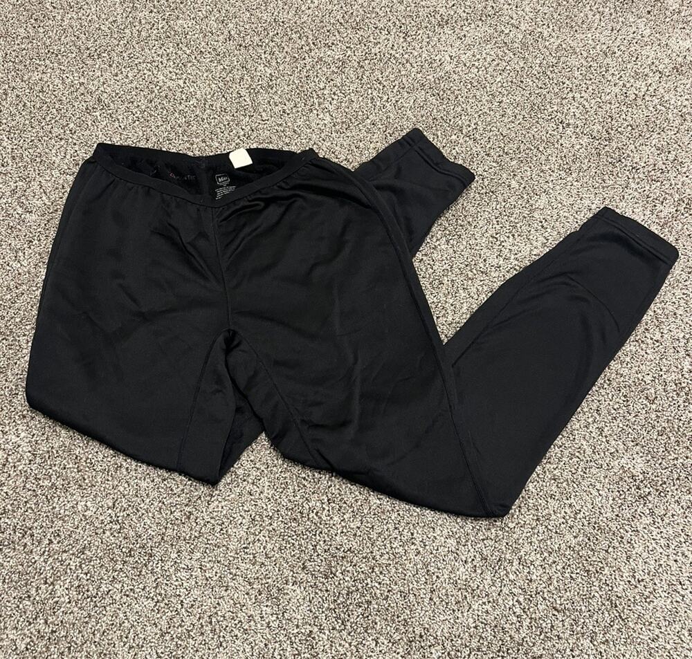 REI Womens M Black Fleece Lined Base Layer Pants Thermal Leggings Mexico